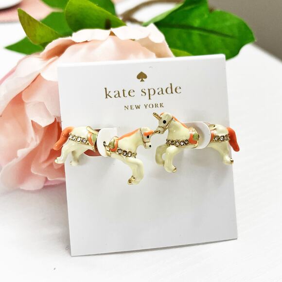 NEW Kate Spade Unicorn Carnival Nights Earrings RARE - Picture 1 of 6